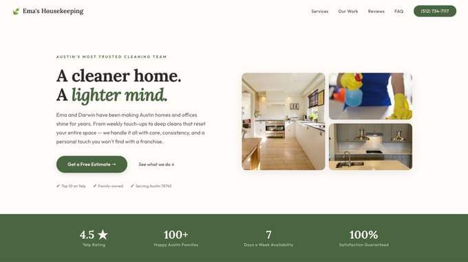 Ema's Housekeeping website